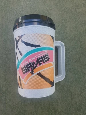 VTG. 1999 SAN ANTONIO SPURS NBA CHAMPIONSHIP 22 oz. TRAVEL MUG SUPER THERMO - Image 1 of 4