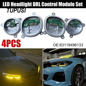 Yellow DRL Angel Eye LED Module For 2019-22 BMW 3'G20 G21 330e 330i US-Spec LC - Picture 1 of 12