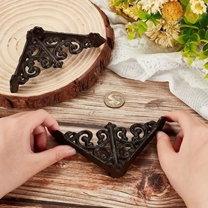 Soporte de hierro fundido en ángulo recto con forma de flor de café patio jardín - Imagen 1 de 6
