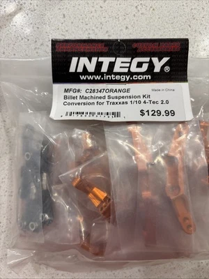 Orange Billet Machined Suspension Conversion Upgrade for Traxxas 1/10 4-Tec 2.0 - Image 1 of 2