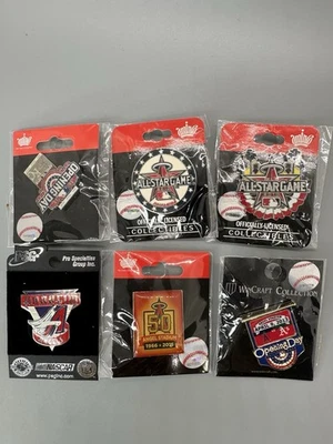 Angel Baseball ASSORTED PINS – 6 PIN LOT – Various Years – All Brand New - Image 1 of 4
