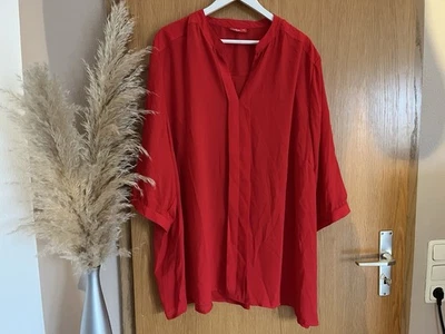 Janina Damen 3/4 Arm Blusentop ~ Gr. 3XL 56 58 ~ rot ~ Tunika Shirt ~ Top - Bild 1 von 4