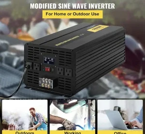VEVORCar Power Converter 5000-Watt Modified Sine Wave Inverter DC12-Volt to... - Picture 1 of 8