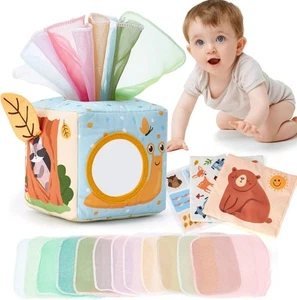 hahaland Baby Tissue Box Toy - Toys 6-12 Months Montessori for 6... - Picture 1 of 9