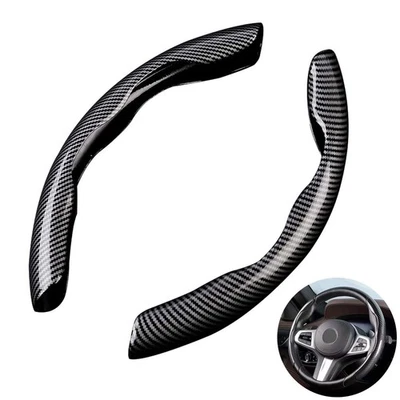 2x Carbon Fiber Universal Car Steering Wheel Booster Cover Non-Slip Accessories - Image 1 of 4