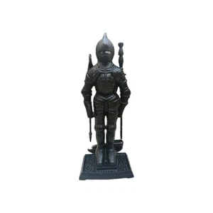Medieval Companion Set Knight Fireside Tools Fireplace IMPERFECT Heavy 7kg - Picture 1 of 24