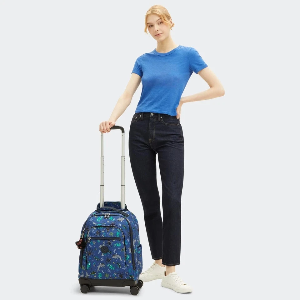Kipling Nueva Mochila con Ruedas Estampada Zea 15" para Laptop  Foto 1 de 4