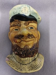 VINTAGE STONEWARE BY NATURECRAFT "SKIPPER" HEAD PLAQUE ENGLAND - #5201 - Picture 1 of 6