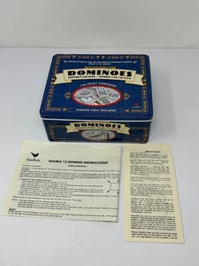 VTG ‘98 Cardinal Dble Fifteen Color Dot 136 Dominoes 20 Games Mex Train Full Set - Picture 1 of 3