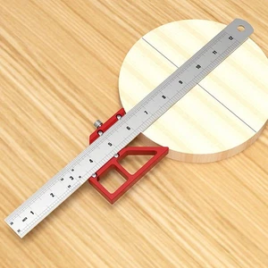 Steel Ruler Positioning Block with Marking Line Gauge for Wood Project Use - Picture 1 of 12