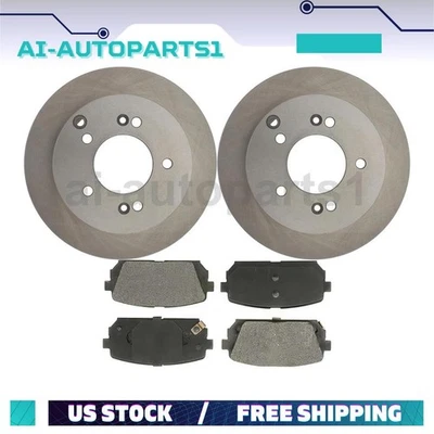 Kit de pastillas de freno traseras + rotores de freno para Kia Rondo 2007 2008 2009 2010 2011 2012 Foto 1 de 4