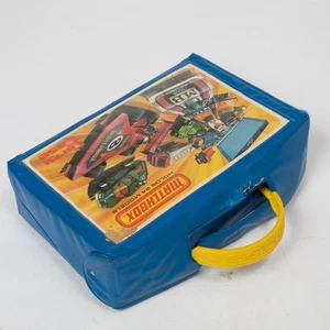 Vintage 1978 Matchbox Carry Case Holds 24 Cars Team Matchbox Blue with Trays - Bild 1 von 12