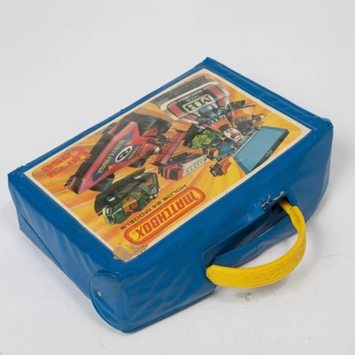 Vintage 1978 Matchbox Carry Case Holds 24 Cars Team Matchbox Blue with Trays - Image 1 of 4