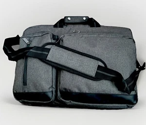 Solo New York Duane 17” Laptop Backpack Briefcase Gray Hide Backpack Straps - - Picture 1 of 8