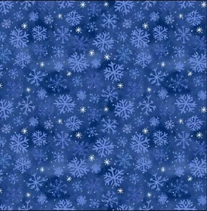Flannel Snowflakes Blue Holiday Christmas Flannel Fabric by Yard D275.39 - Picture 1 of 1