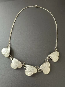 Ivar T Holth Sterling Silver  Enamel Necklace  Norway Norwegian vtg 1158 - Picture 1 of 9