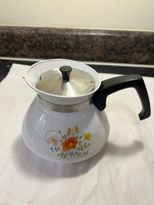 CORNING WARE WILDBLUMENMUSTER P-104 TEEKANNE TEEKANNE 6 TASSEN Metalldeckel 🇺🇸 - Bild 1 von 6