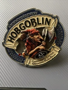 Metal Wychwood Hobgoblin Beer Real Ale 3D pub hand pull pump clip badge bar sign - Foto 1 di 7