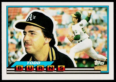 1989 Topps Big Todd Burns #10 Oakland Athletics - Image 1 of 2