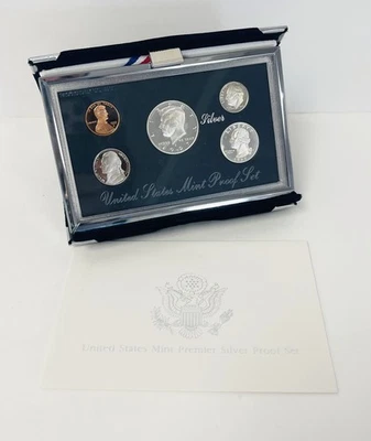 1997 US Mint 5 Coin Silver Premier Proof Set w/ Orig Package & COA ~ Free Ship - Image 1 of 2