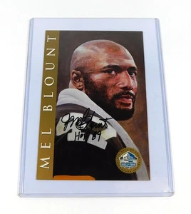 Mel Blount signiert 1998 Pro Football Hall of Fame 4 x 6 Goldkarte Steelers Autogramm - Bild 1 von 2