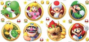 RMK5224SCS Super Mario Character Peel and Stick Wall Decals, Yellow, Green, red - Picture 1 of 6
