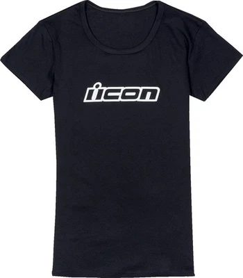 Camiseta negra Icon Classic para mujer Foto 1 de 2