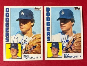 x2) RICK HONEYCUTT 1984 TOPPS AUTOGRAMM SIGNED #222 DODGERS Auto EX-NM - Bild 1 von 3