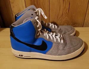 ZAPATO DE BALONCESTO NIKE AF 1 '82 HOMBRE TALLA 13 TOP ALTO AZUL GRIS USADO EN MUY BUEN ESTADO DEFECTO - Imagen 1 de 6