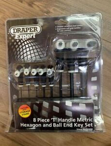 Draper 8pc Hex Key Soft Grip T Handle Hexagon And Ball End Set Free P&P