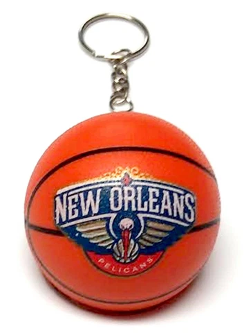 NEW ORLEANS PELICANS KEYCHAIN NBA MINI 2" ROUND BASKETBALL 2015 DECORATION Cover