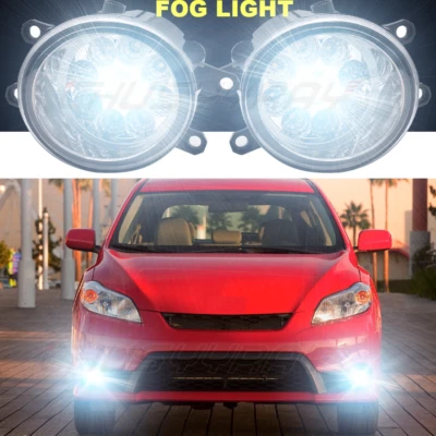 Pair Front Bumper Fog Light Lamp Replacement For Toyota Matrix 2009 - 2013 - Image 1 of 4