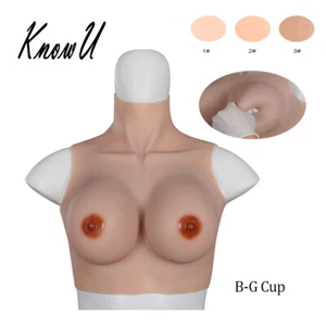 KnowU Silicone Breast Forms Boobs Plate Drag Queen Enhancer Crossdresser B-G - Picture 1 of 13