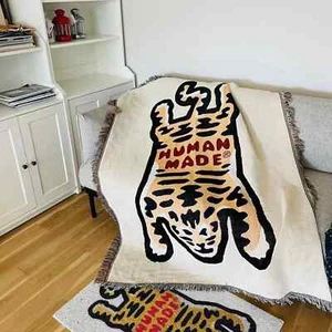 Vintage Tiger Kaktus gewebte Decke - Bild 1 von 1