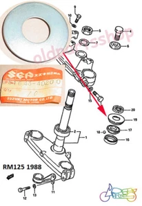 Suzuki DR200 DR350 DR500 DR600 DR650 DR750 DR800 Stem Dust Cover NOS 51643-40200 - Picture 1 of 2
