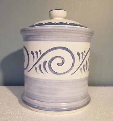 Corelle Oceanview Pattern Medium Canister With Lid Jay Imports  - Image 1 of 3