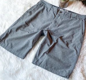 Hurley Mens Shorts Size 32 Phantom Gray Flat Front Casual Skate Shorts - Picture 1 of 4