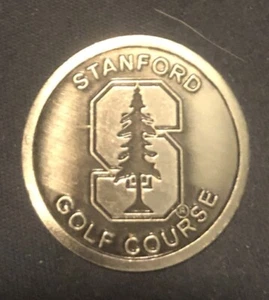 Stanford Golf Course... golfball marker. 1 inch metal - Picture 1 of 1