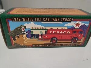 ERTL 1996 - Texaco 1949 White Tilt Cab Tank Truck Collectors Series Bank - NEW - Picture 1 of 3