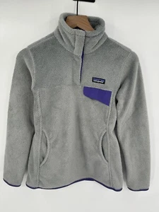 Patagonia Damen Retool Snap T Fleecejacke Pullover grau lila Größe Small - Bild 1 von 5