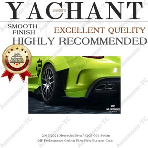 CARBON iMP Performance Rear Bumper Caps For 15-21 Mercedes Benz W205 C63 Sedan - Picture 1 of 6