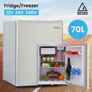 GECKO 70L Portable Bar Fridge and Freezer 12V/24V for Camping Caravans - Picture 1 of 12