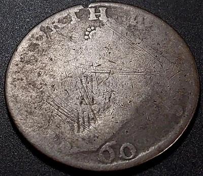 Medio centavo de evasión colonial de 1760, George Rules, ¡norte de Gales! 28 mm, 5,8 g! Foto 1 de 4