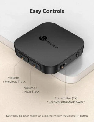 Taotronics TT-BA08 Trasmettitore e Ricevitore Bluetooth 5.0 2 in1 Modello 3.5mm SB57 - Immagine 1 di 4