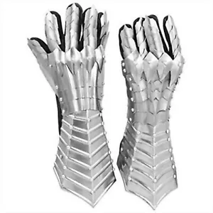 Medieval Gauntlets Gothic Armor Gauntlets SCA LARP Battle Warrior Steel Costumes - Picture 1 of 3