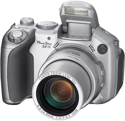 Canon Powershot S2 IS 5MP Digital Camera with 12x Optical Image Stabilized Zoom - Image 1 of 3
