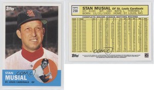 2010 Topps The Cards Your Mom Threw Out Original Back Stan Musial #250.1 HOF