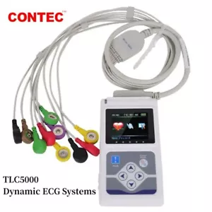 24H Record Dynamic ECG Holter 12 Channel EKG Holter Analyzer 12 Lead ECG Machine - Picture 1 of 11