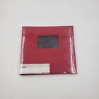 Recollections Scrapbook Album 12x12 Burgundy Red Fabric Cover Photo Window NEW