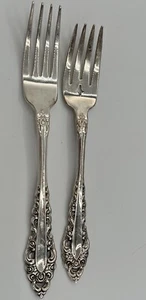 VNT 42 PC COMUNITÀ Placca argento Oneida? Piattiere argenteria rose ornate pesanti - Foto 1 di 24
